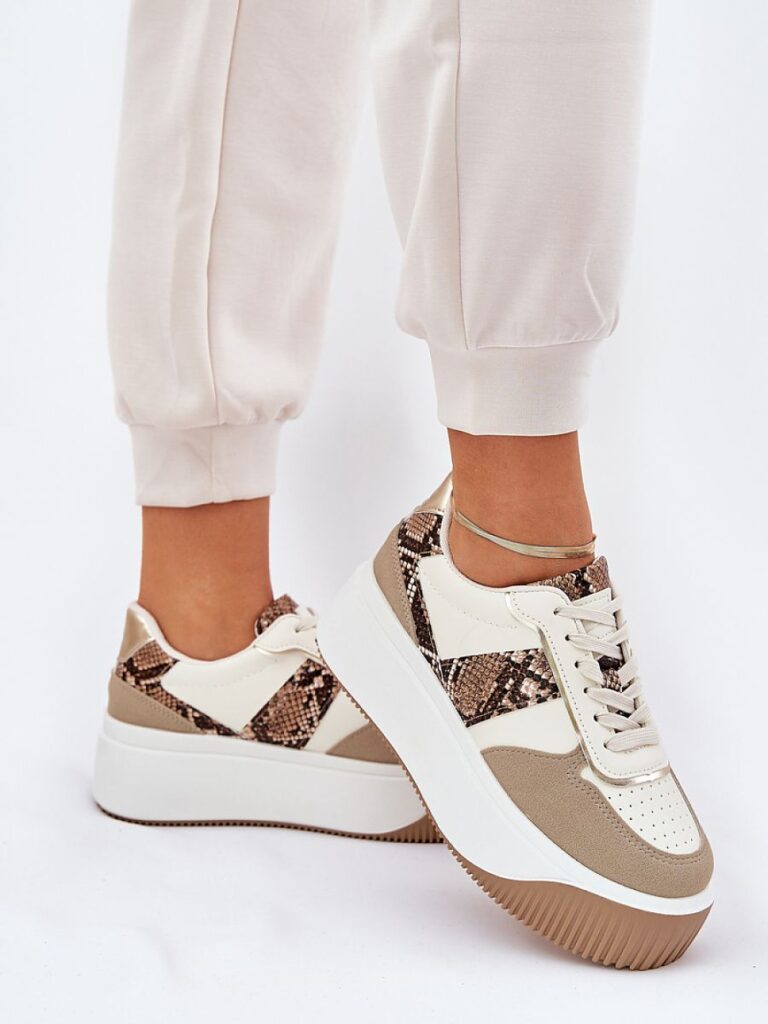 Buty Sportowe Model Telanila PL360 Beige Wzór - Step in style