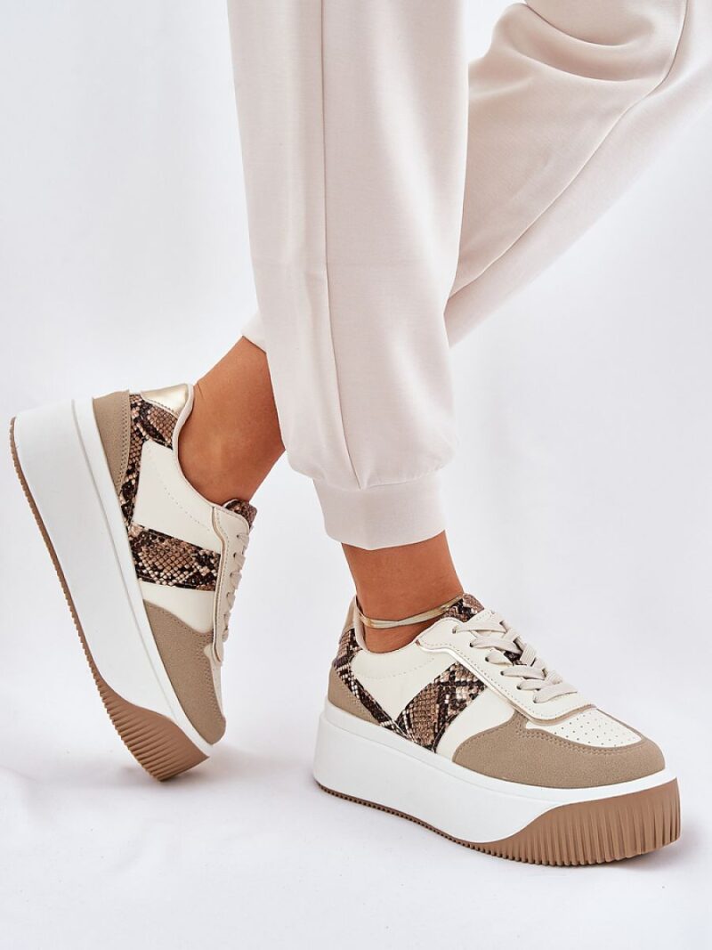Buty Sportowe Model Telanila PL360 Beige Wzór - Step in style - obrazek 3