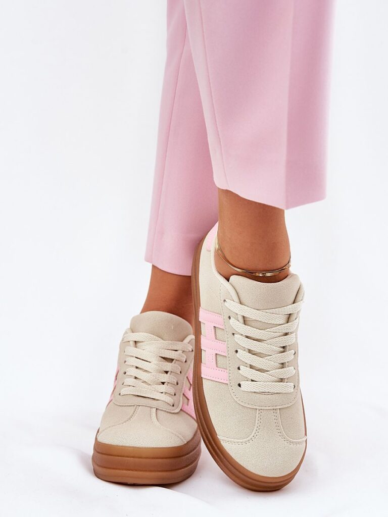 Buty Sportowe Model Syliyana 25SP26-9089 Beige - Step in style