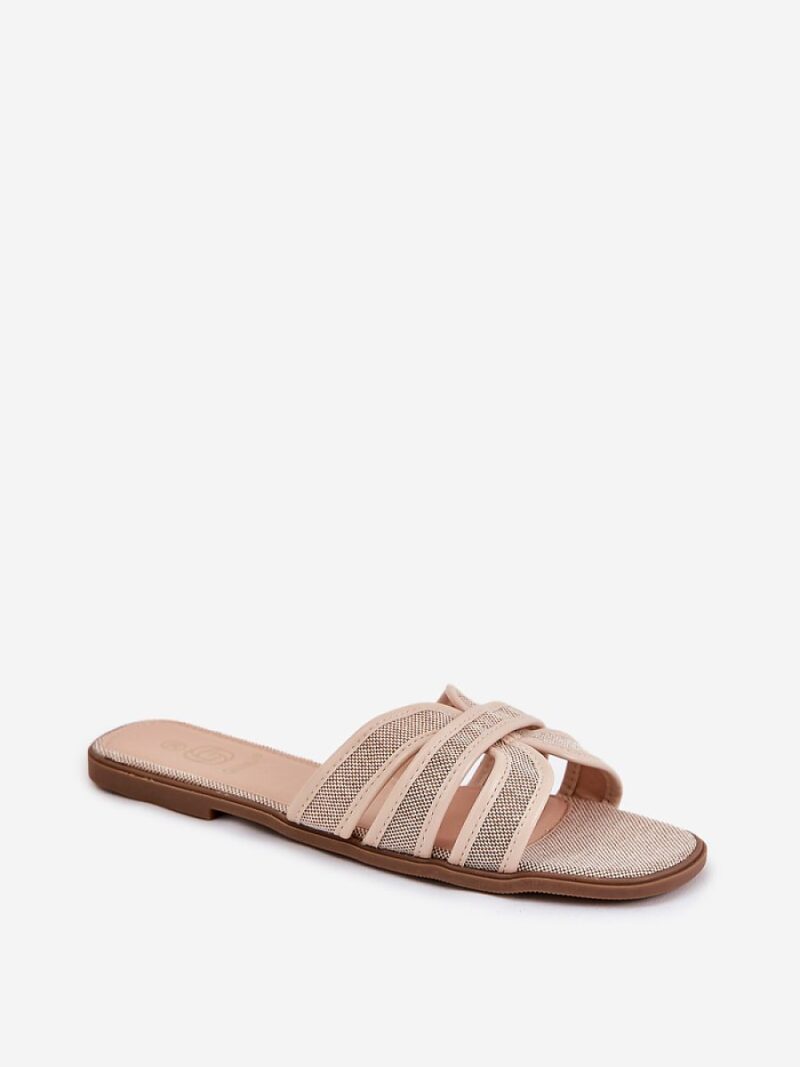 Sandał Klapki Model Scazze TC-11 Beige - Step in style - obrazek 2