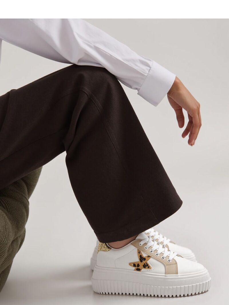 Damskie Sneakersy NOVAX ? Beige - Inello - obrazek 3