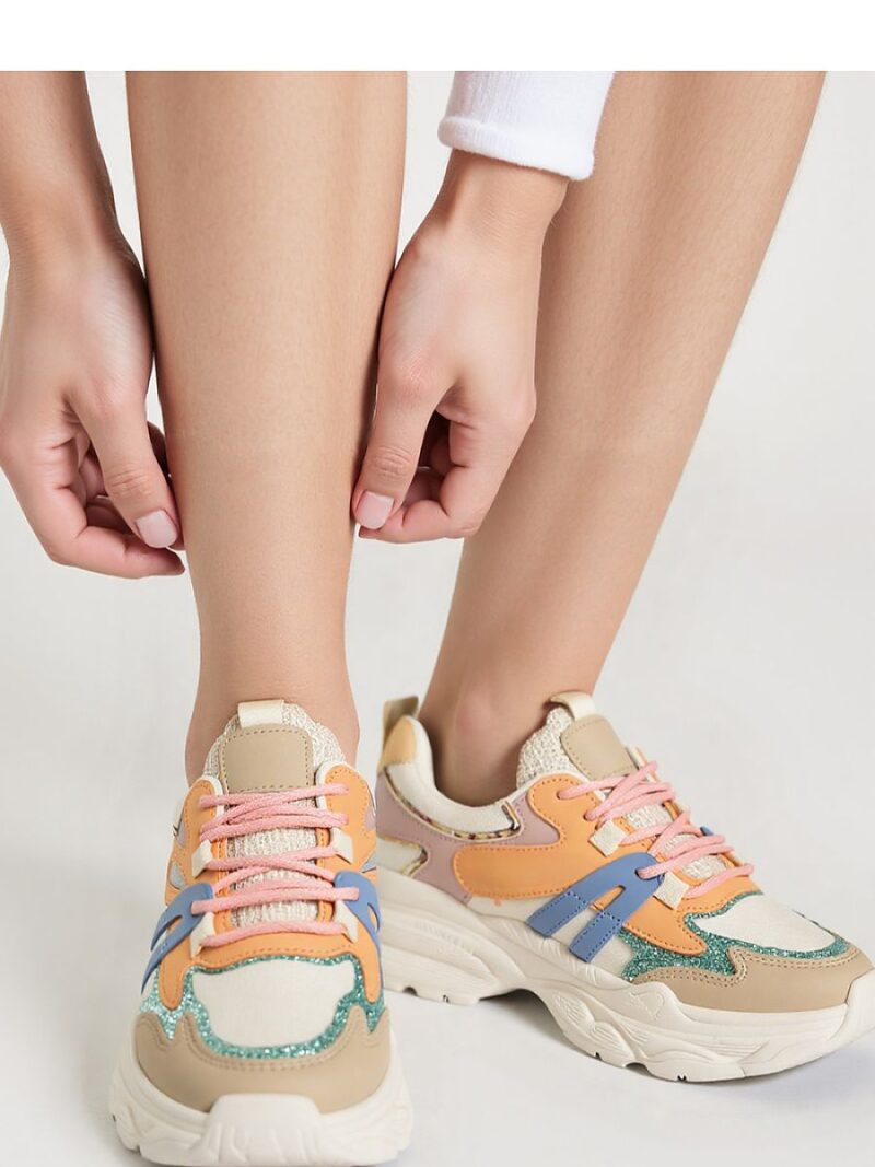 Damskie Sneakersy VEGA ? Orange - Inello - obrazek 3