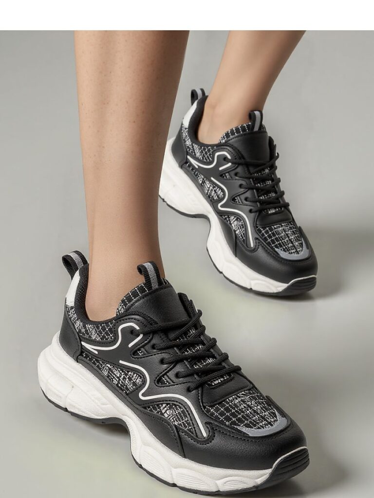 Damskie Sneakersy STELLAR ? Black - Inello
