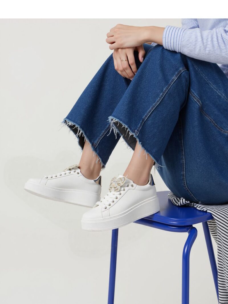 Damskie Sneakersy BUTTERFLY LUX ? Silver - Inello - obrazek 2