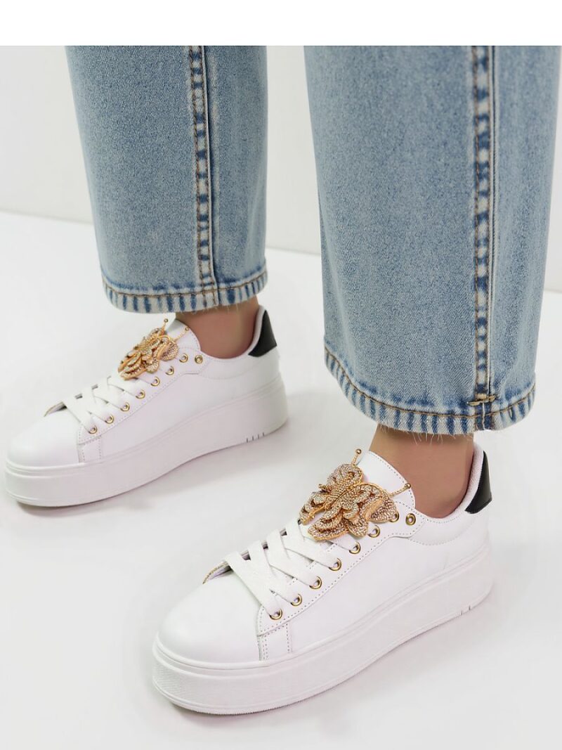 Damskie Sneakersy BUTTERFLY LUX ? White/Black - Inello - obrazek 2