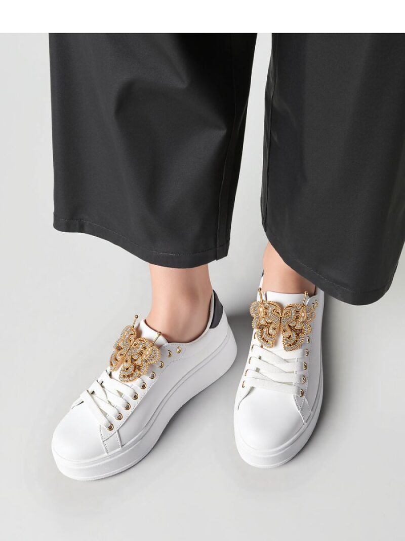 Damskie Sneakersy BUTTERFLY LUX ? White/Black - Inello - obrazek 3