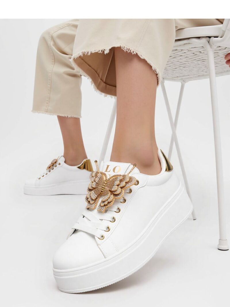 Damskie Sneakersy BUTTERFLY LUX ? Gold - Inello - obrazek 2