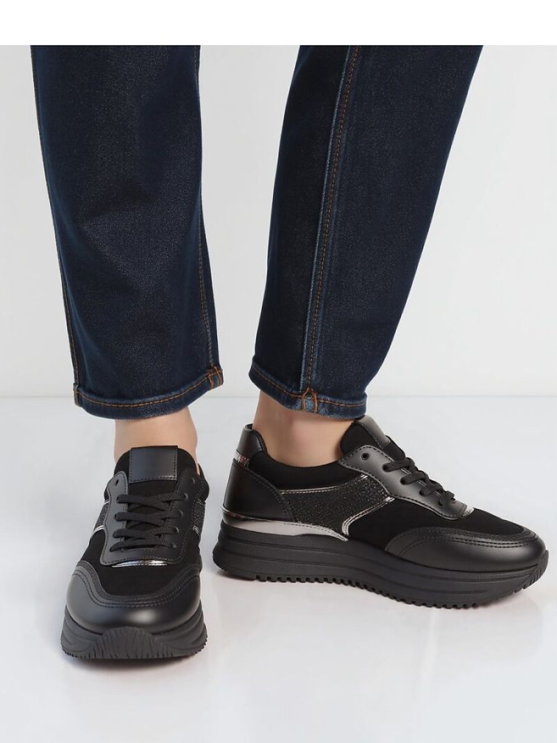 Damskie Sneakersy VELMIA BLACK - Inello - obrazek 2