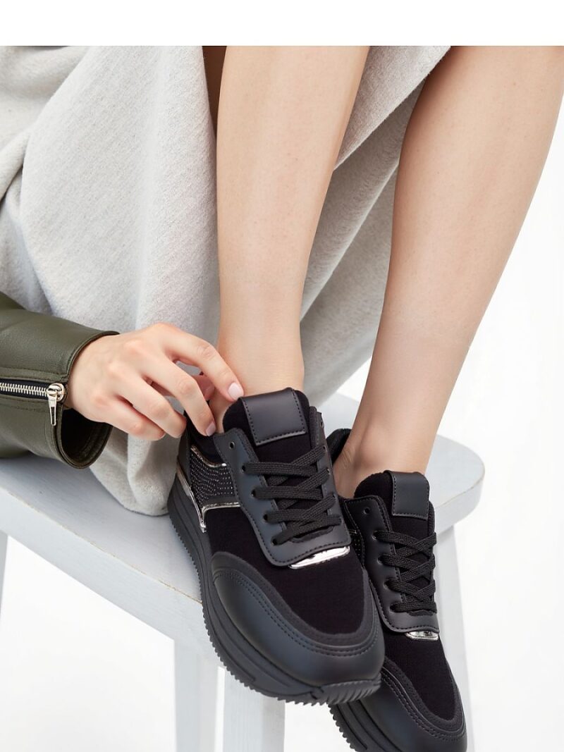 Damskie Sneakersy VELMIA BLACK - Inello - obrazek 3