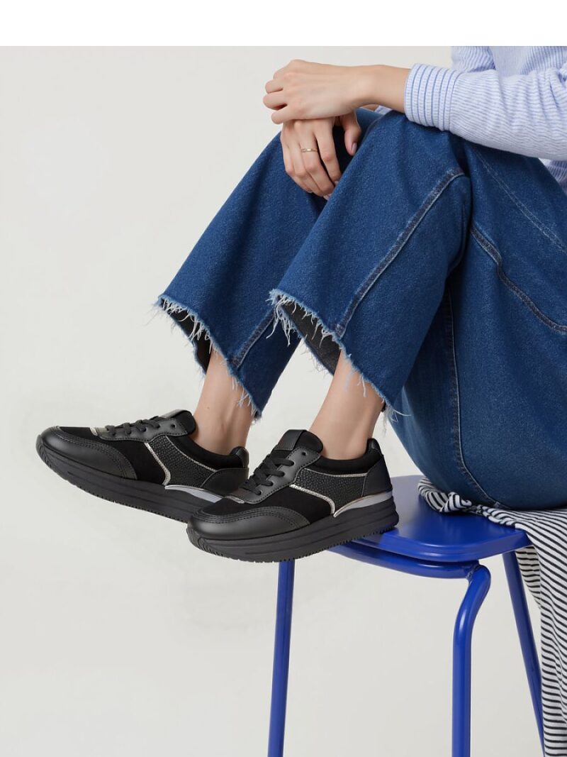 Damskie Sneakersy VELMIA BLACK - Inello - obrazek 4