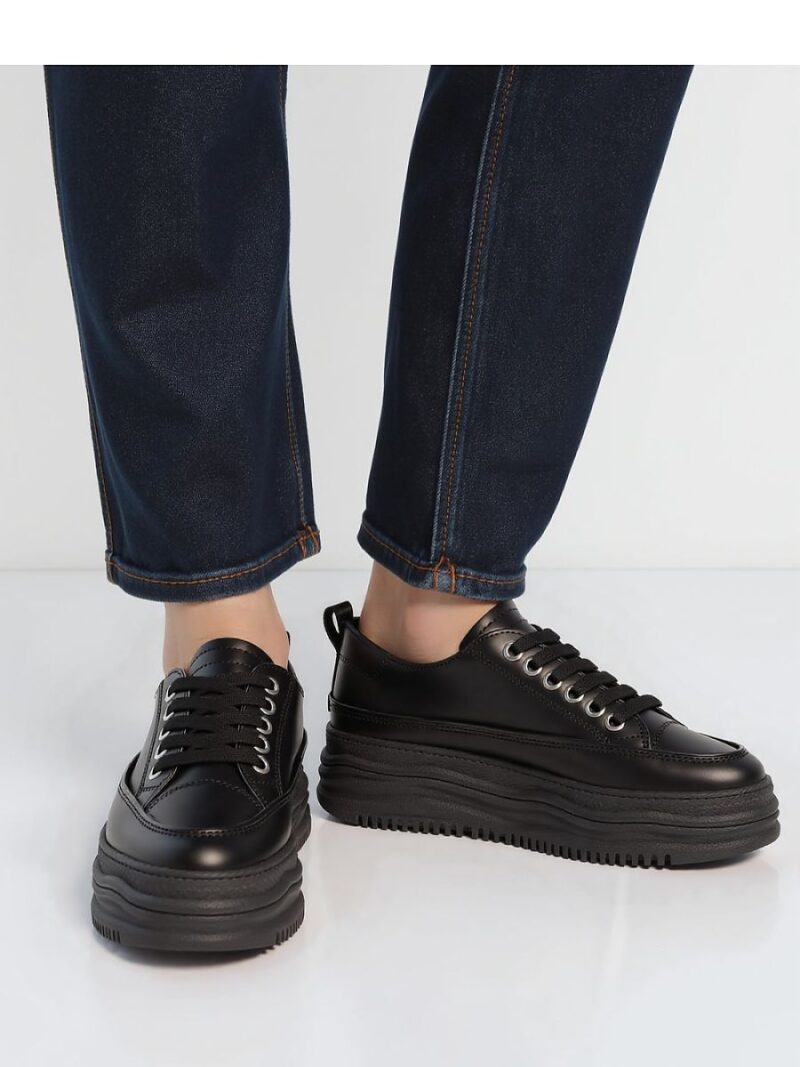 Damskie Sneakersy PLATFORMIA ? Black - Inello - obrazek 2