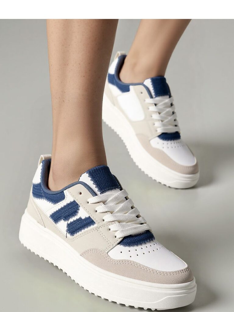 Damskie Sneakersy NORVIN ? White/Blue - Inello