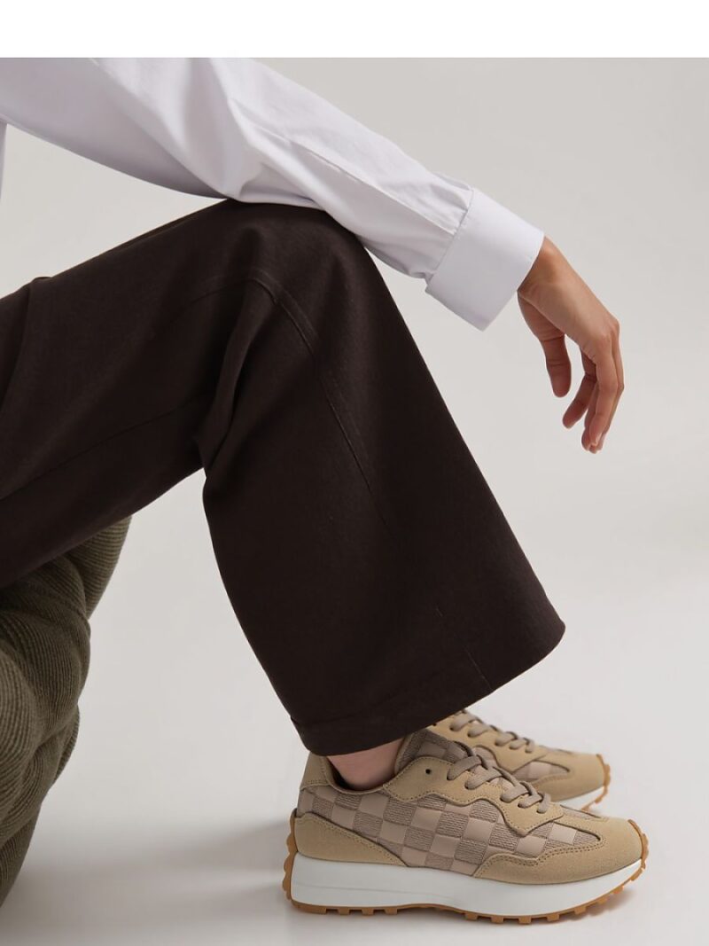 Damskie Sneakersy RENVOX? Khaki - Inello - obrazek 4