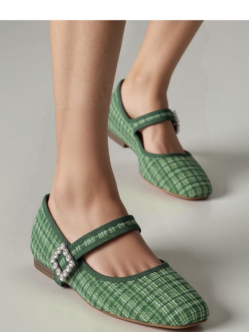 Damskie Baleriny ELIORA ? GREEN - Inello - obrazek 2