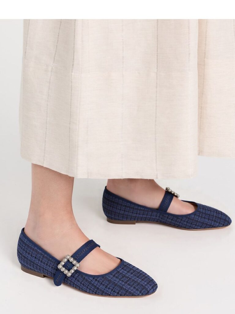Damskie Baleriny ELIORA ? BLUE - Inello