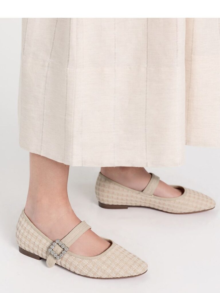 Damskie Baleriny ELIORA ? BEIGE - Inello