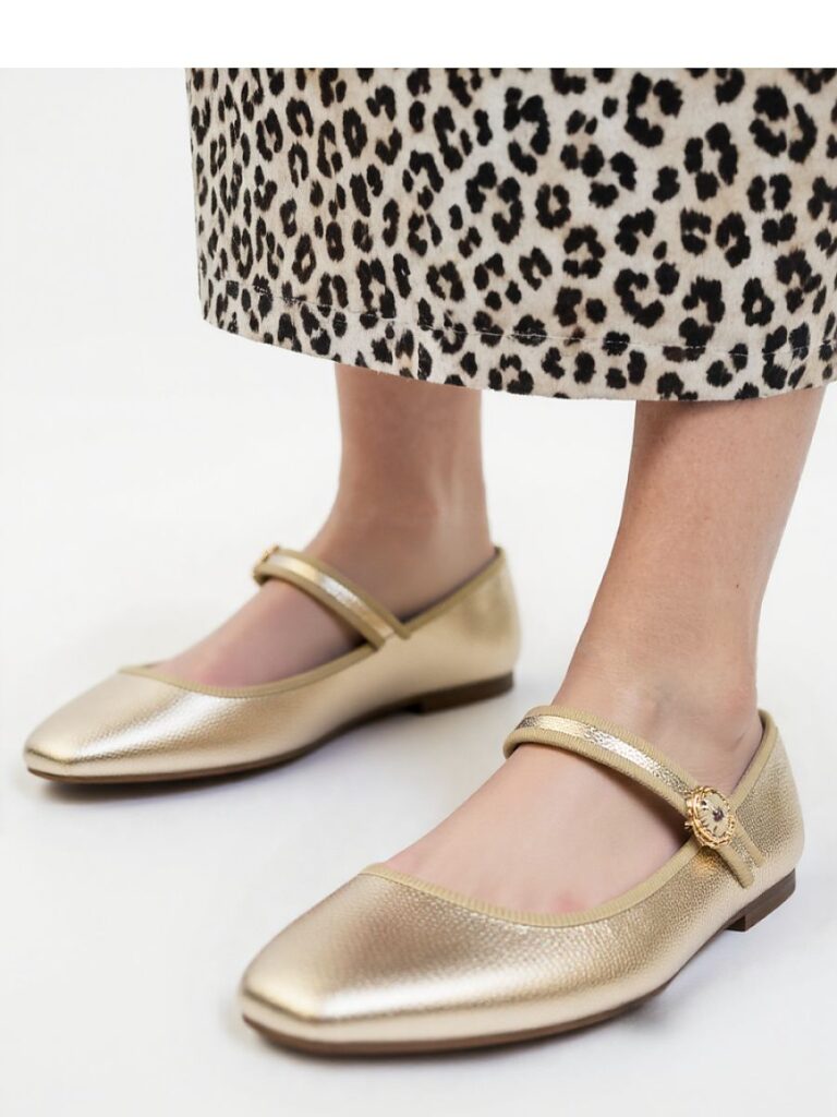 Damskie Baleriny VINTAGE CHARM ? GOLD - Inello