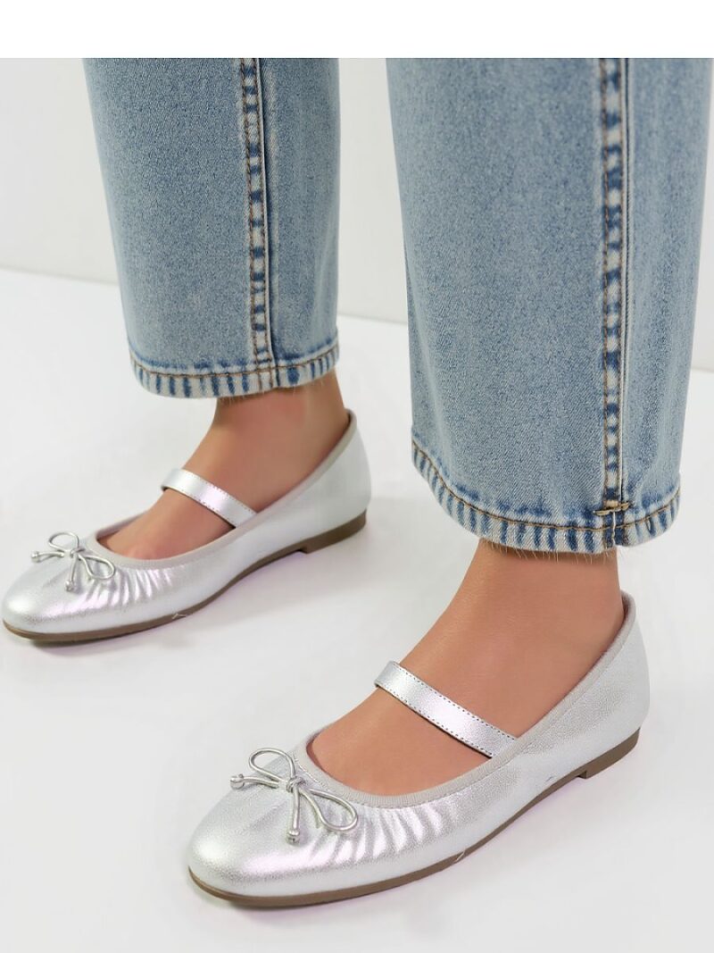 Damskie Baleriny ELVINA ? SILVER - Inello