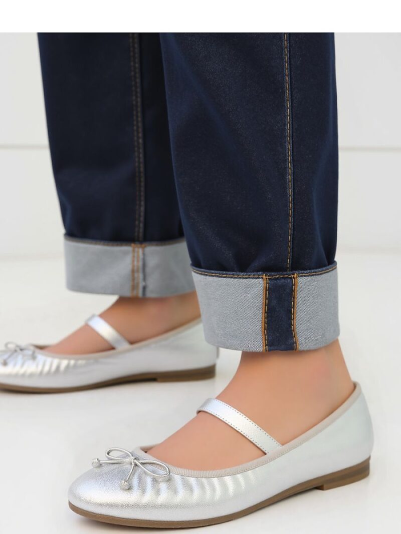 Damskie Baleriny ELVINA ? SILVER - Inello - obrazek 2