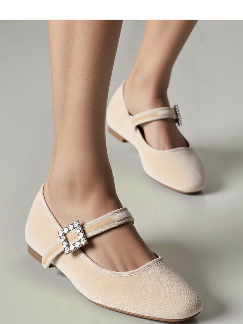 Damskie Baleriny FINDLAY ? BEIGE - Inello
