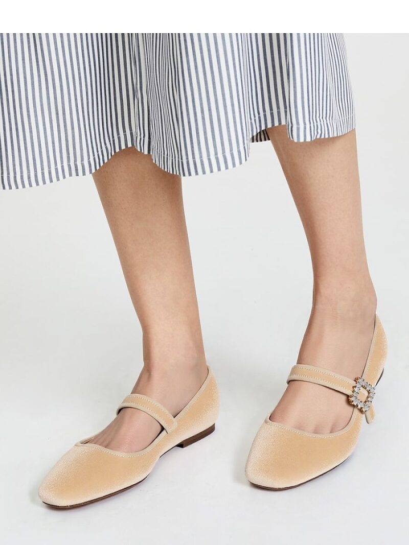Damskie Baleriny FINDLAY ? BEIGE - Inello - obrazek 2