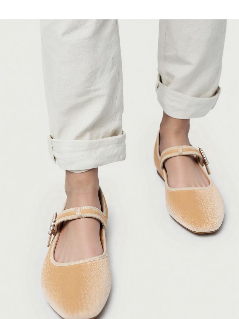 Damskie Baleriny FINDLAY ? BEIGE - Inello - obrazek 3