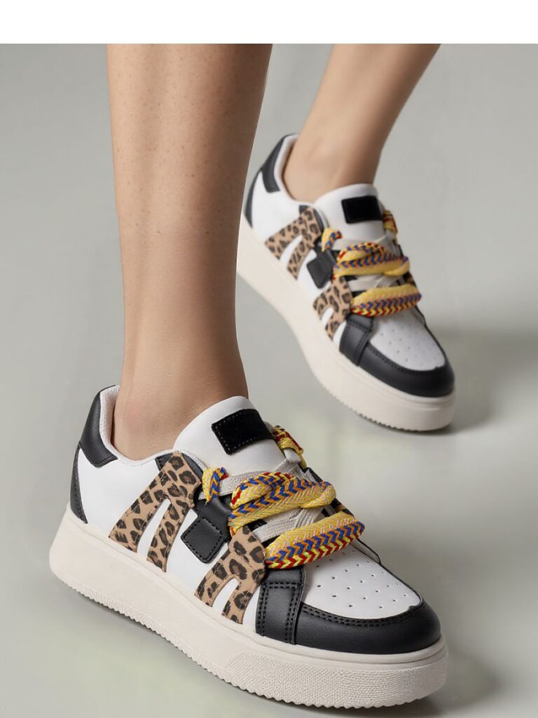 Damskie Sneakersy WEAVEX WH/BLACK - Inello