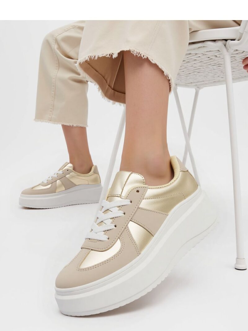 Damskie Sneakersy CITY CHIC GOLD - Inello - obrazek 3