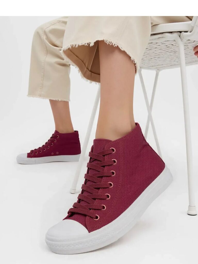 Damskie Trampki LIVIO WINE RED - Inello