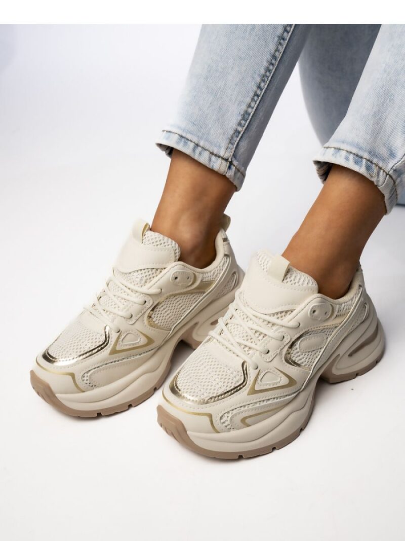 Damskie Sneakersy ASTORIA BEIGE - Inello - obrazek 2