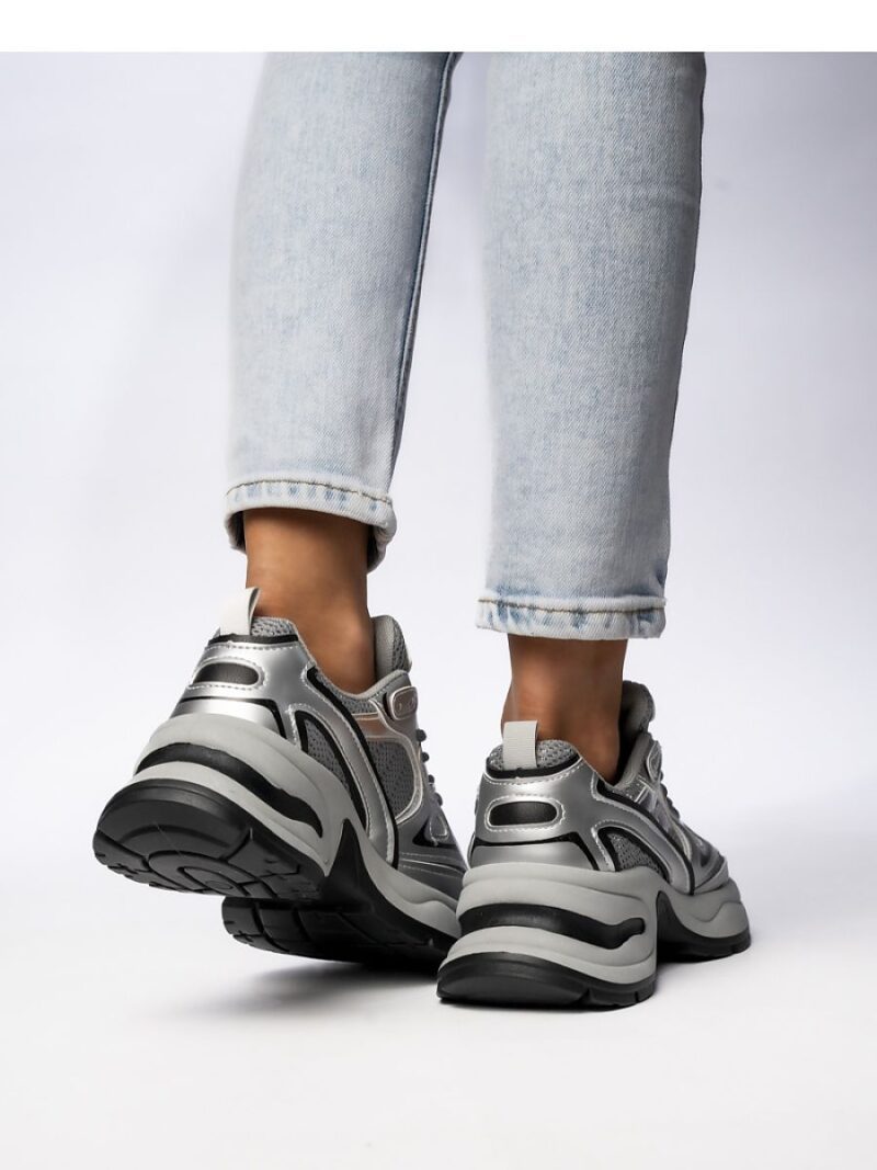 Damskie Sneakersy ASTORIA SILVER/GREY - Inello - obrazek 3