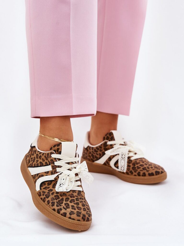 Buty Sportowe Model Zielle 88227 Brown Panterka - Step in style