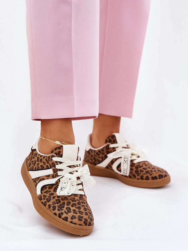 Buty Sportowe Model Zielle 88227 Brown Panterka - Step in style