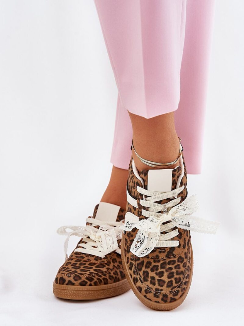 Buty Sportowe Model Zielle 88227 Brown Panterka - Step in style - obrazek 3