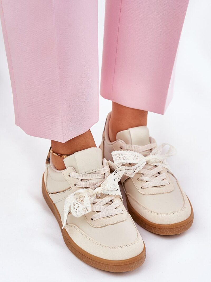 Buty Sportowe Model Zielle 88227 Beige/Panterka - Step in style