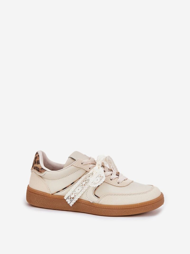 Buty Sportowe Model Zielle 88227 Beige/Panterka - Step in style - obrazek 2