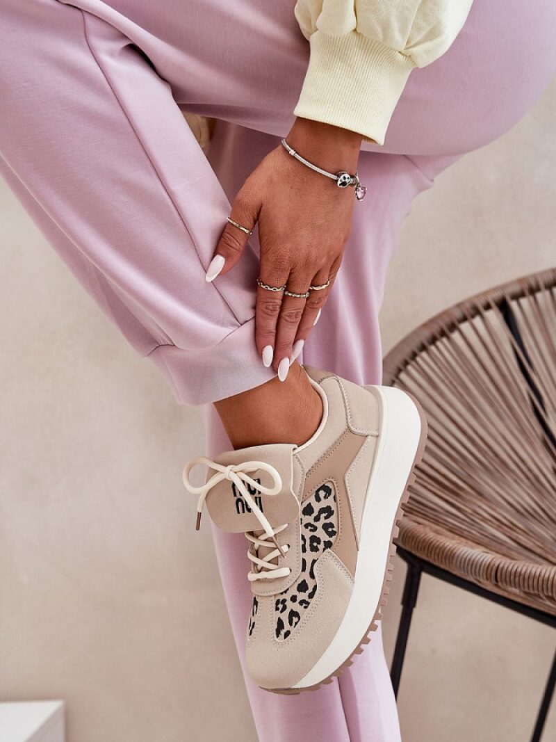 Buty Sportowe Model Pumbes 88220 Beige - Step in style - obrazek 3