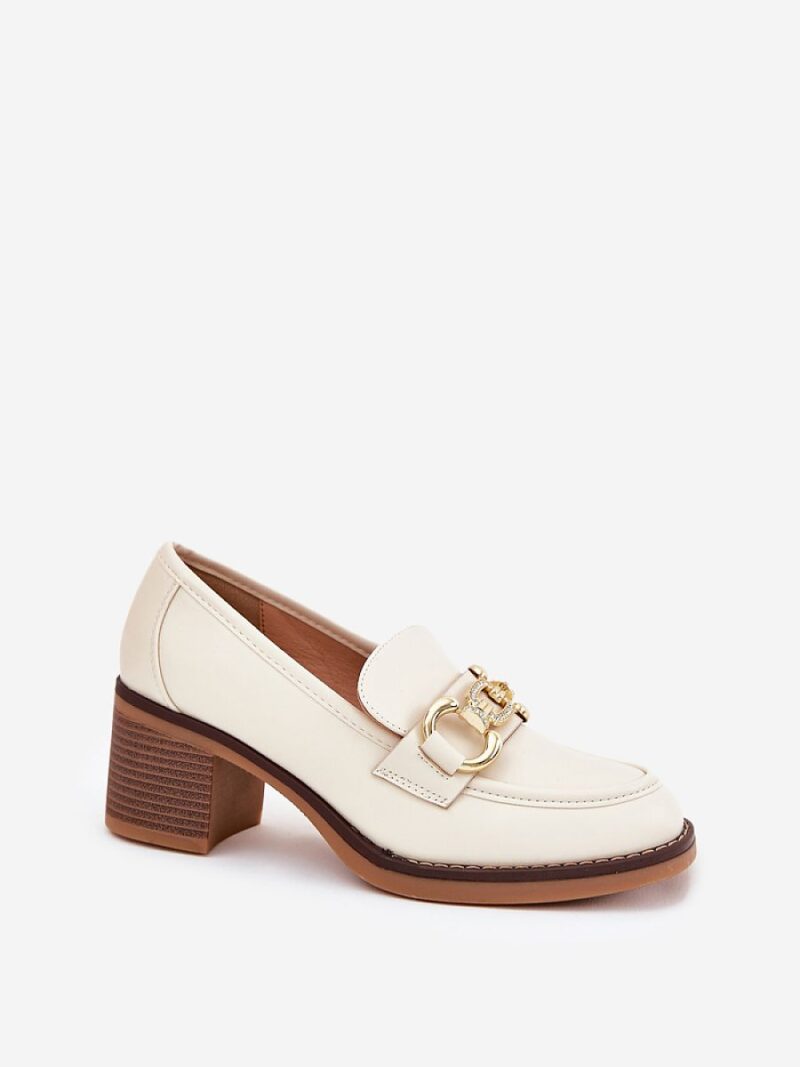 Półbuty Model Draciela 2022 Beige - Step in style - obrazek 2