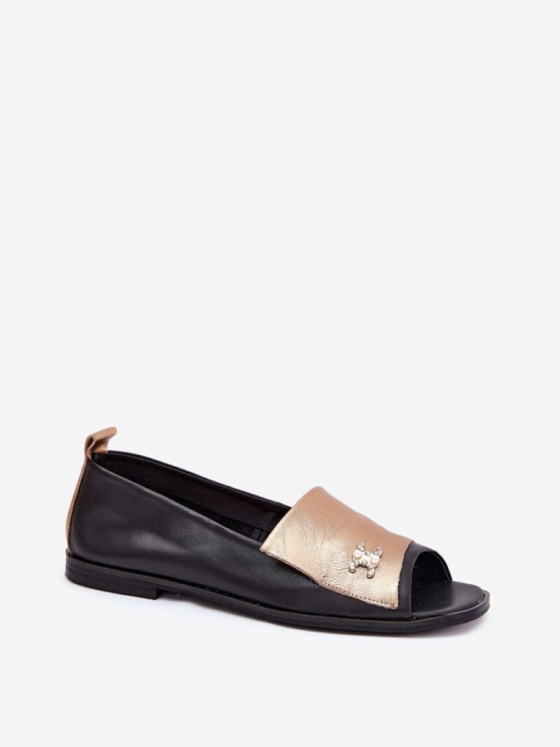 Baleriny Model Zazoo 1865 Gold/Black - Step in style - obrazek 2