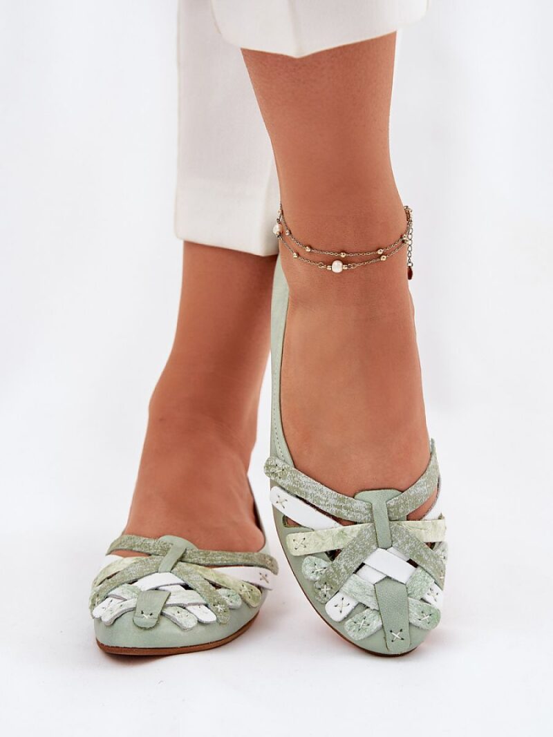 Baleriny Model Maciejka 01358-50 Mint - Step in style - obrazek 3