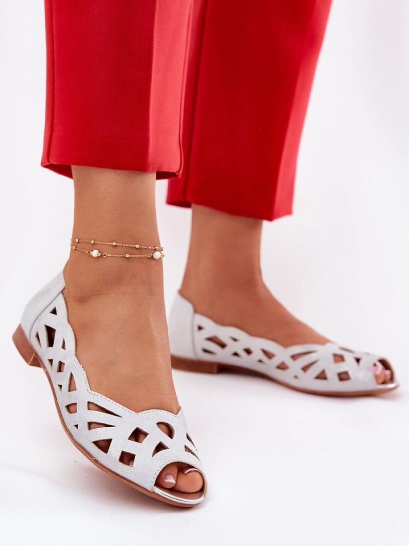 Baleriny Model Calgis ASA136-8 Silver - Step in style