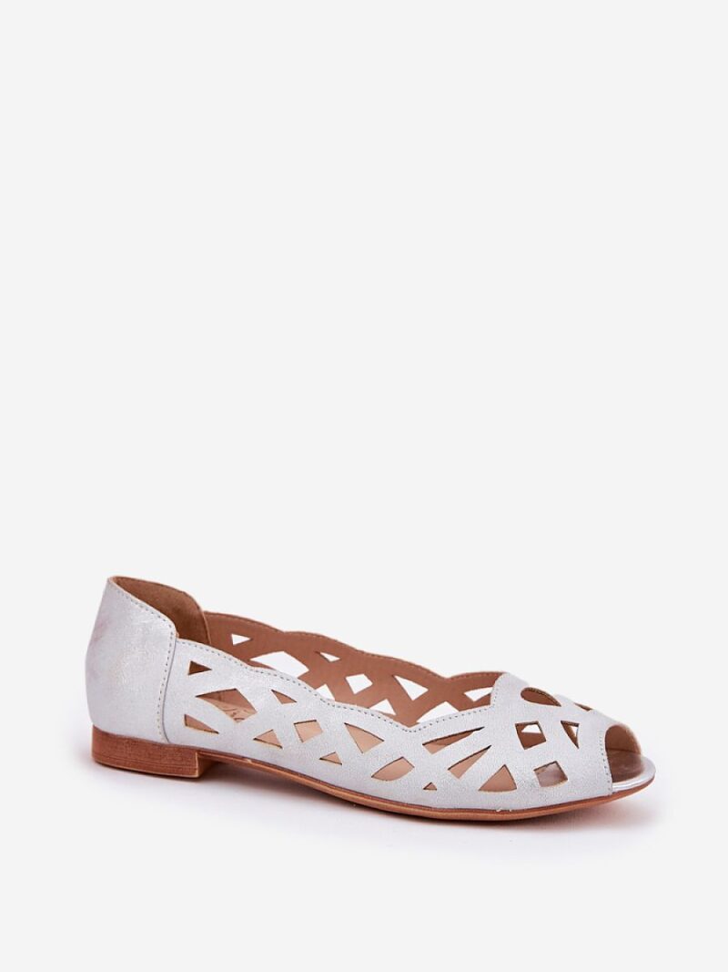 Baleriny Model Calgis ASA136-8 Silver - Step in style - obrazek 2