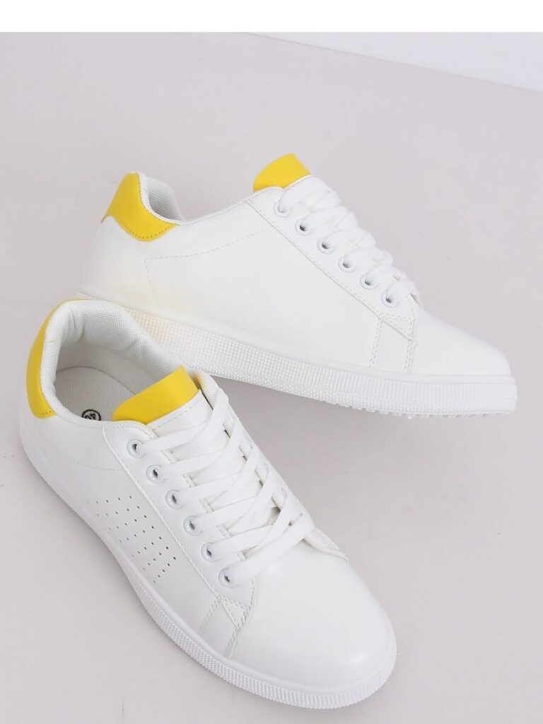 TRAMPKI DAMSKIE BIAŁO-ŻÓŁTE LV101P YELLOW - Inello