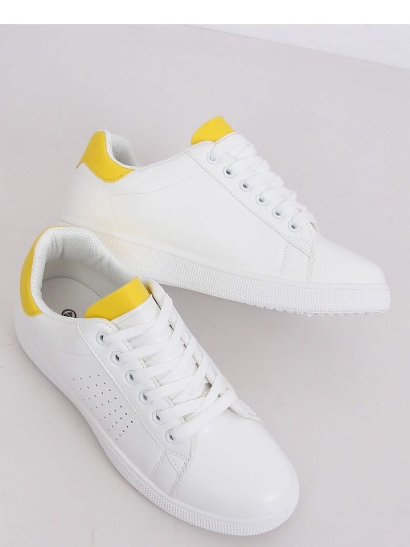 TRAMPKI DAMSKIE BIAŁO-ŻÓŁTE LV101P YELLOW - Inello