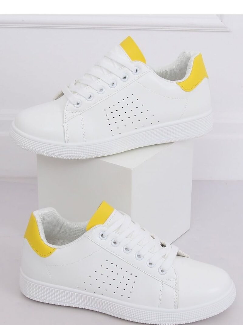 TRAMPKI DAMSKIE BIAŁO-ŻÓŁTE LV101P YELLOW - Inello - obrazek 4