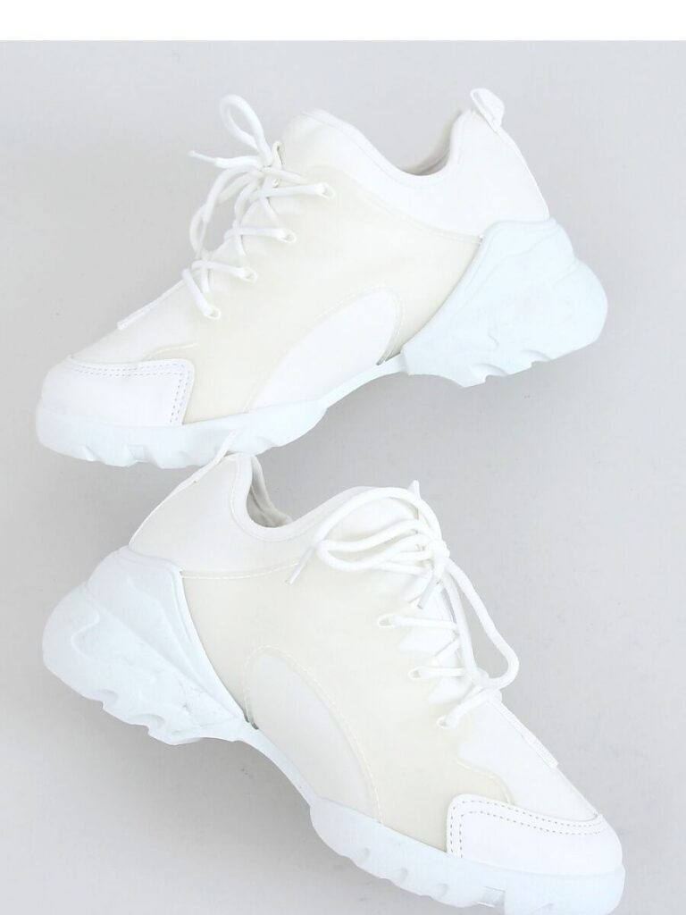 BUTY SPORTOWE BIAŁE LA126P WHITE - Inello