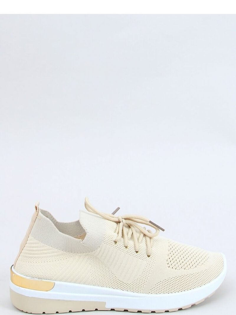 BUTY SPORTOWE SKARPETKOWE BEŻOWE G-363 BEIGE - Inello - obrazek 4