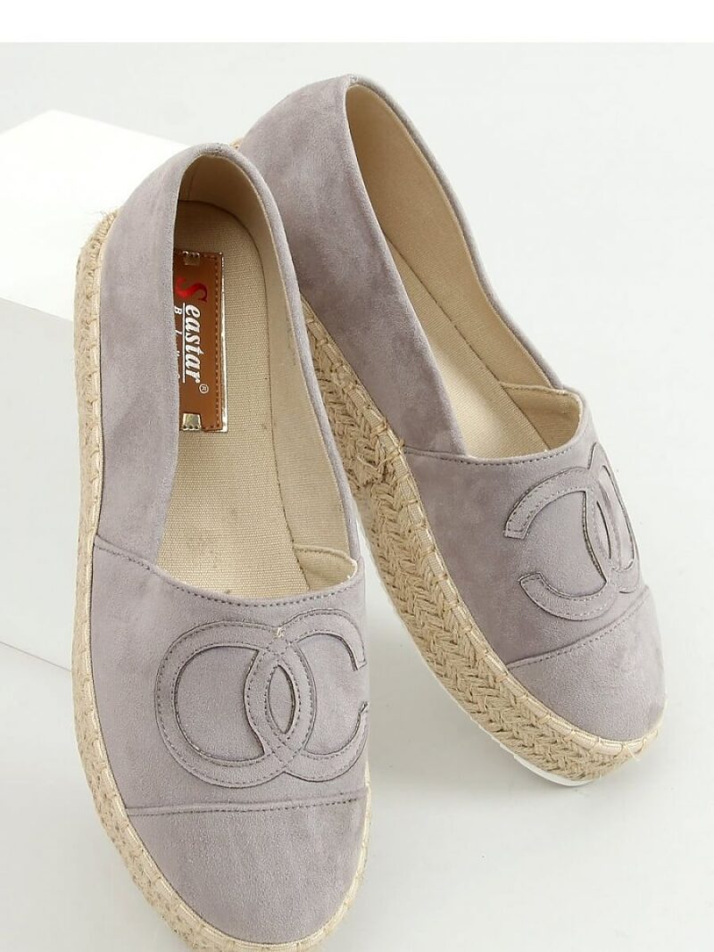ESPADRYLE CHANELKI SZARE T379P GREY - Inello
