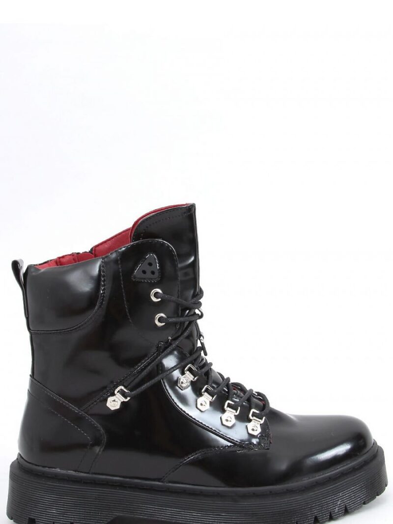 Botki sznurowane KARI BLACK - Inello - obrazek 4