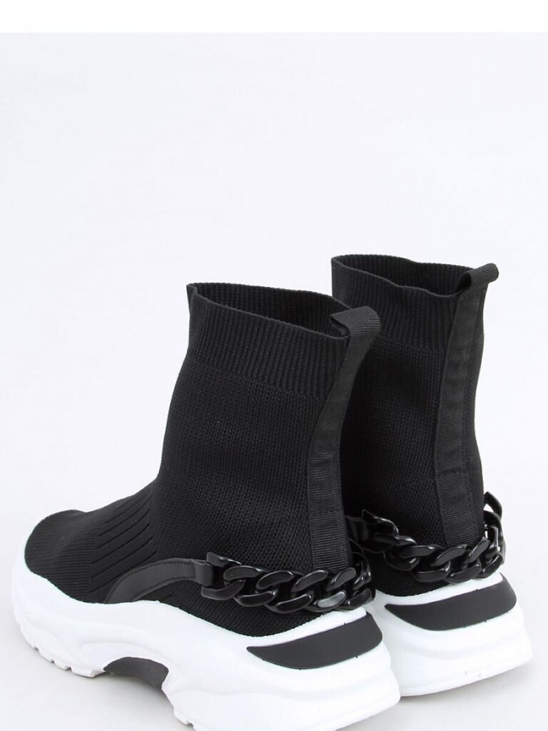 Skarpetkowe buty za kostkę GINA BLACK - Inello
